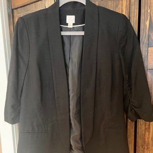 Black 3/4 Length Sleeve Blazer